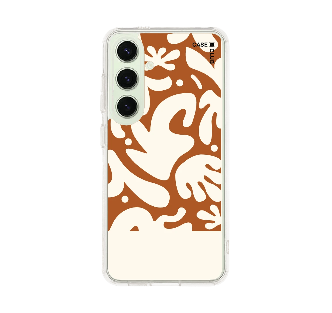 abstract brown flower pattern